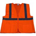Petra Roc Inc Petra Roc Front Solid Mesh Back Safety Vest, ANSI Class 2, Orange, 4XL/5XL OV2-FSMB-4X/5X